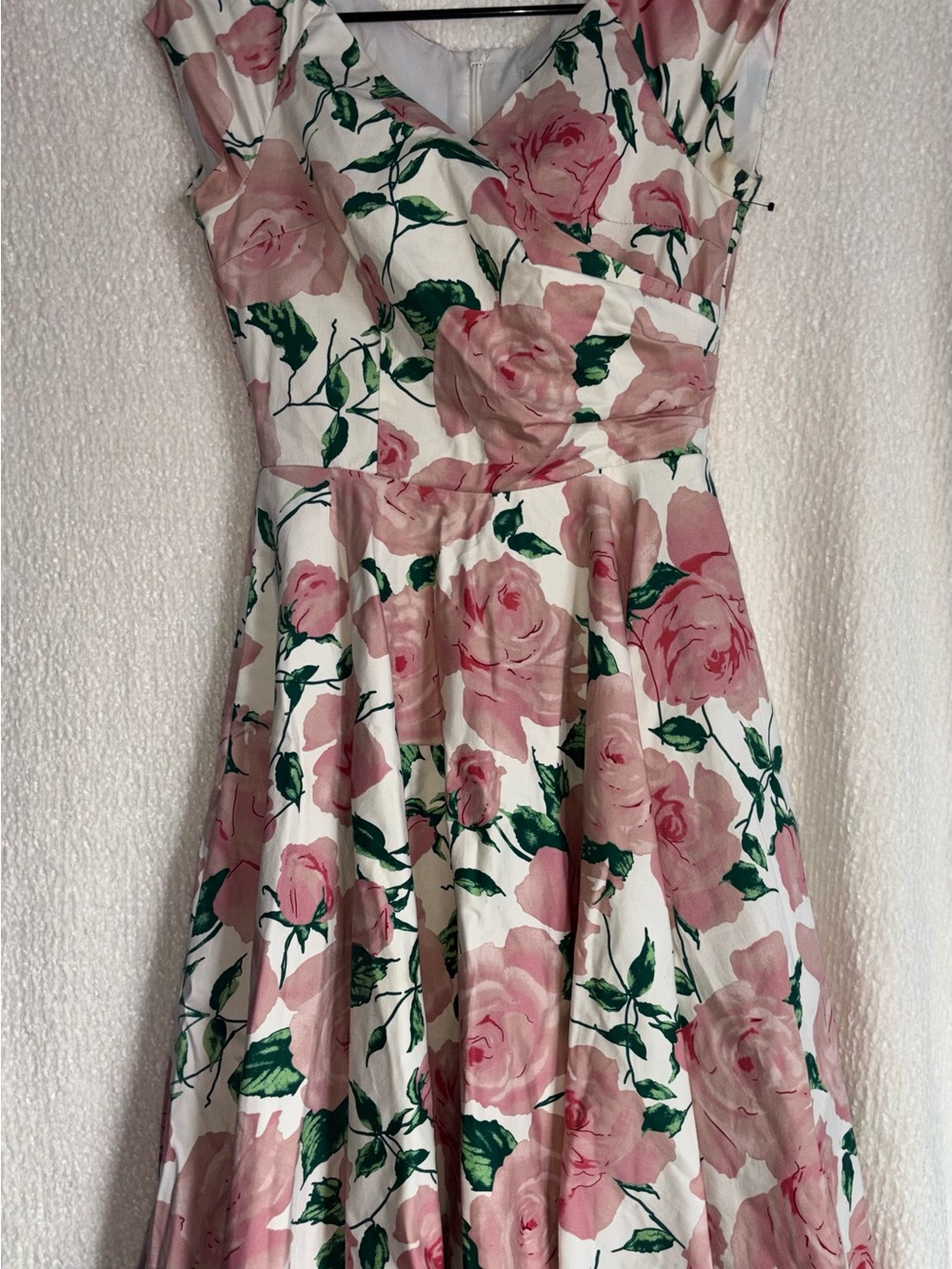 The Pretty Dress Company Midi Dress in Pink Rose Print